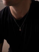 RED GEMSTONE CHAIN | Silver