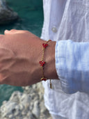 RED CLOVER BRACELET | 18K Gold