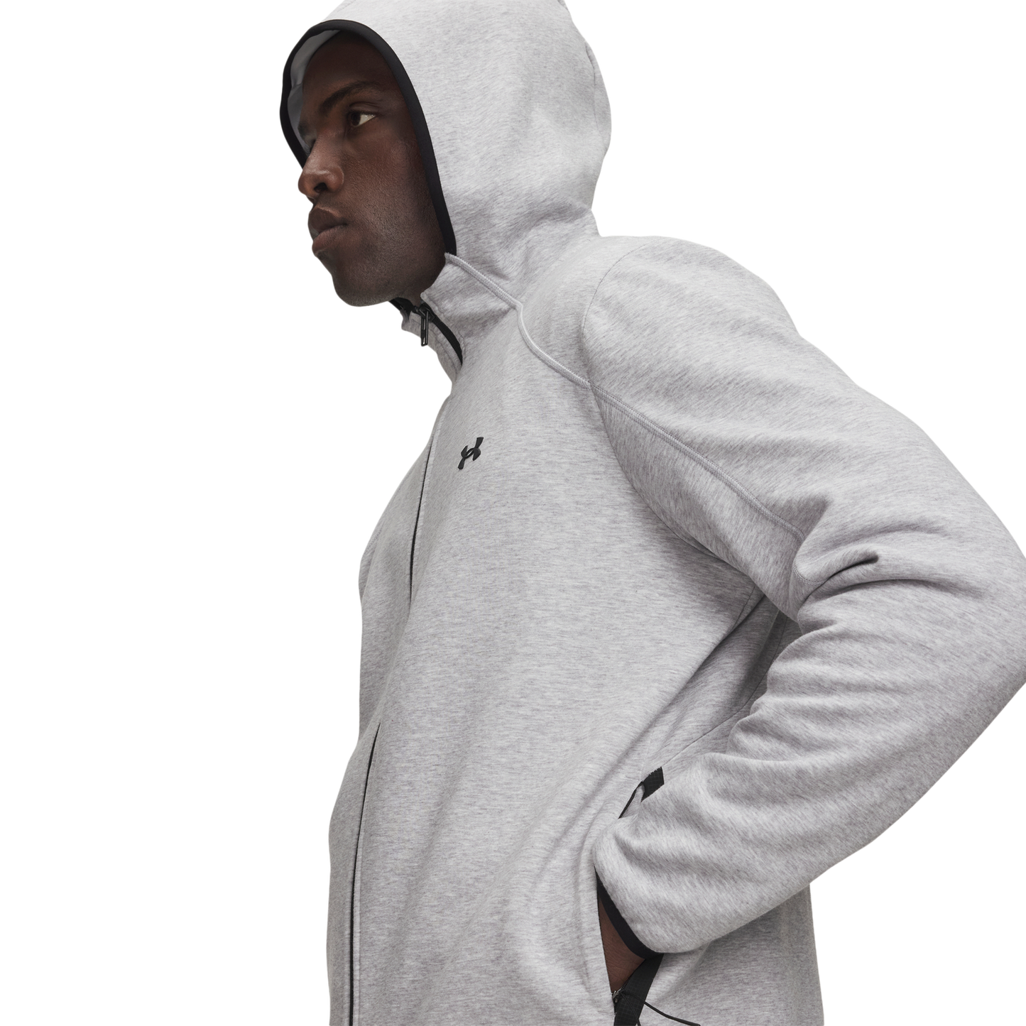 Under Armour Unstoppable Fleece Full Zip - Men's - Gray/Black