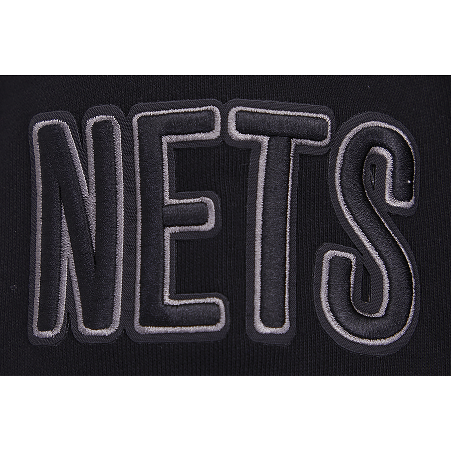 Pro Standard NETS SCRIPT TAIL RIB FLC PO HOODIE - Men's - Black/Gray