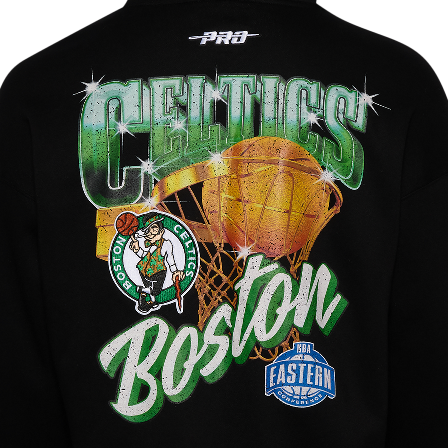 Pro Standard Celtics Gold Hoops Pro Full-Zip Hoodie - Men's - Black/Multi