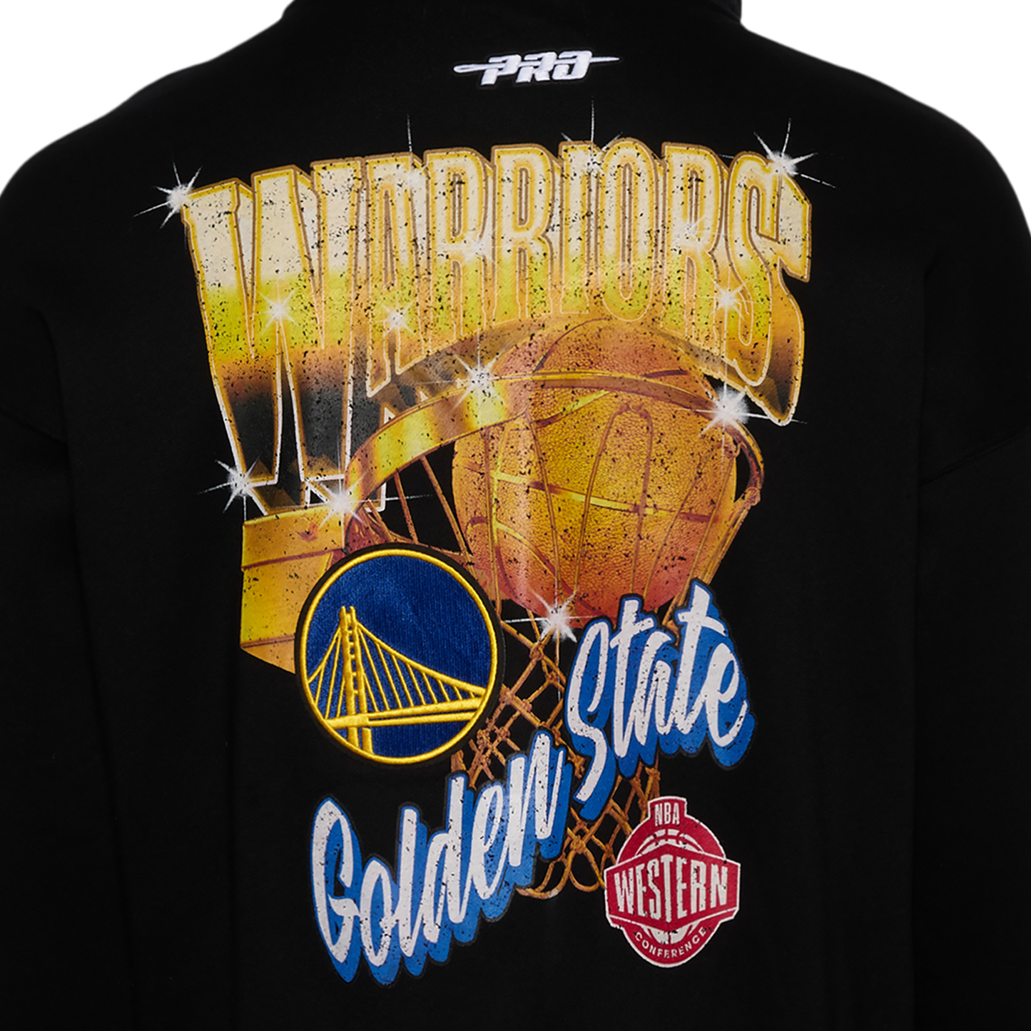 Pro Standard Warriors Gold Hoops Pro Full-Zip Hoodie - Men's - Multi/Black
