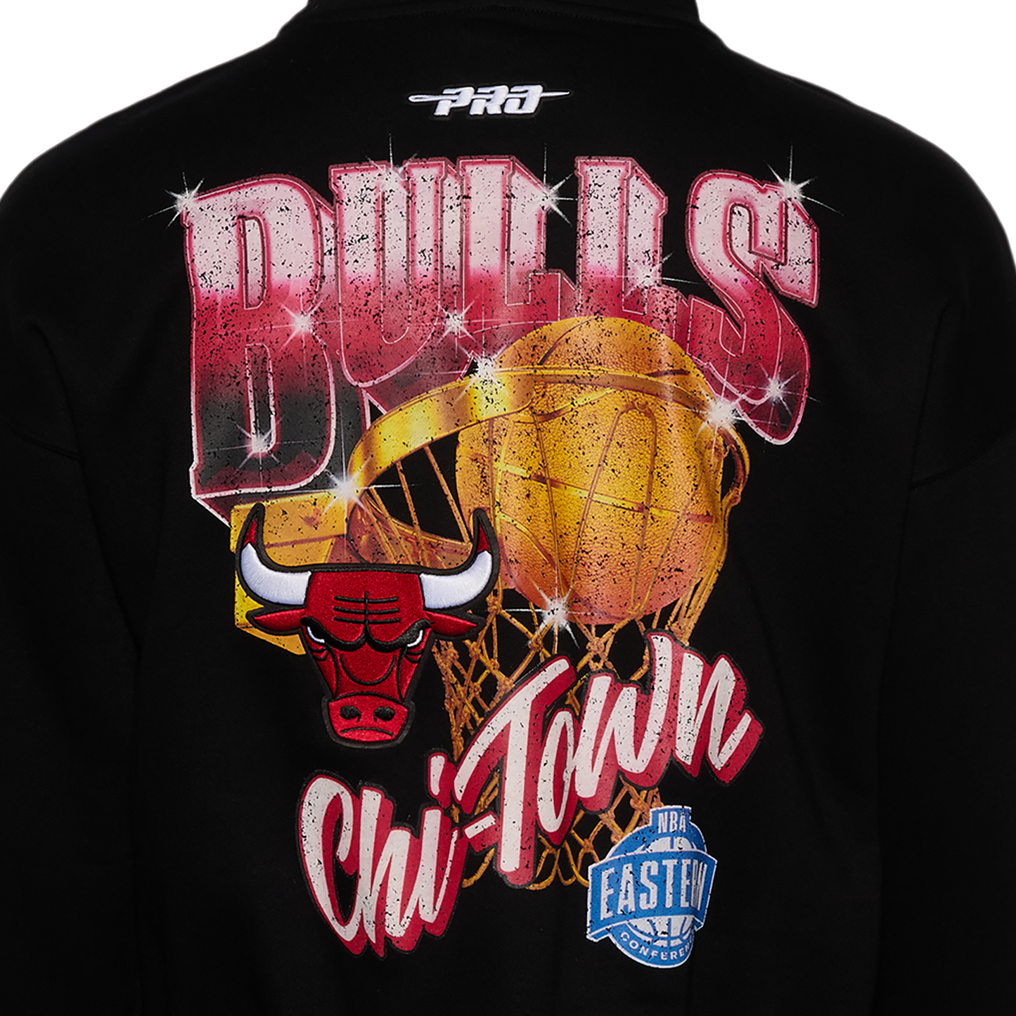 Pro Standard Bulls Gold Hoops Pro Full-Zip Hoodie - Men's - Black/Multi