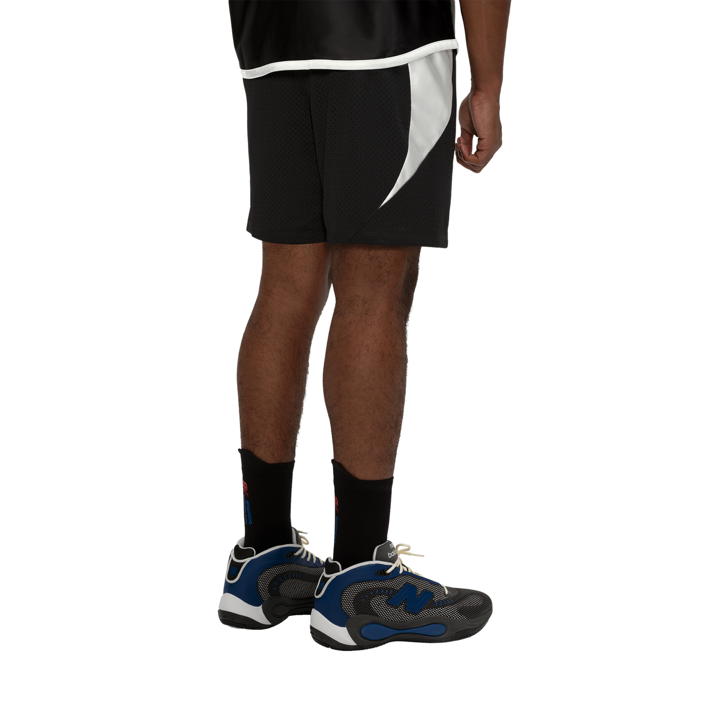 New Balance Basketball 7" Mesh Shorts - Men's - White/Black
