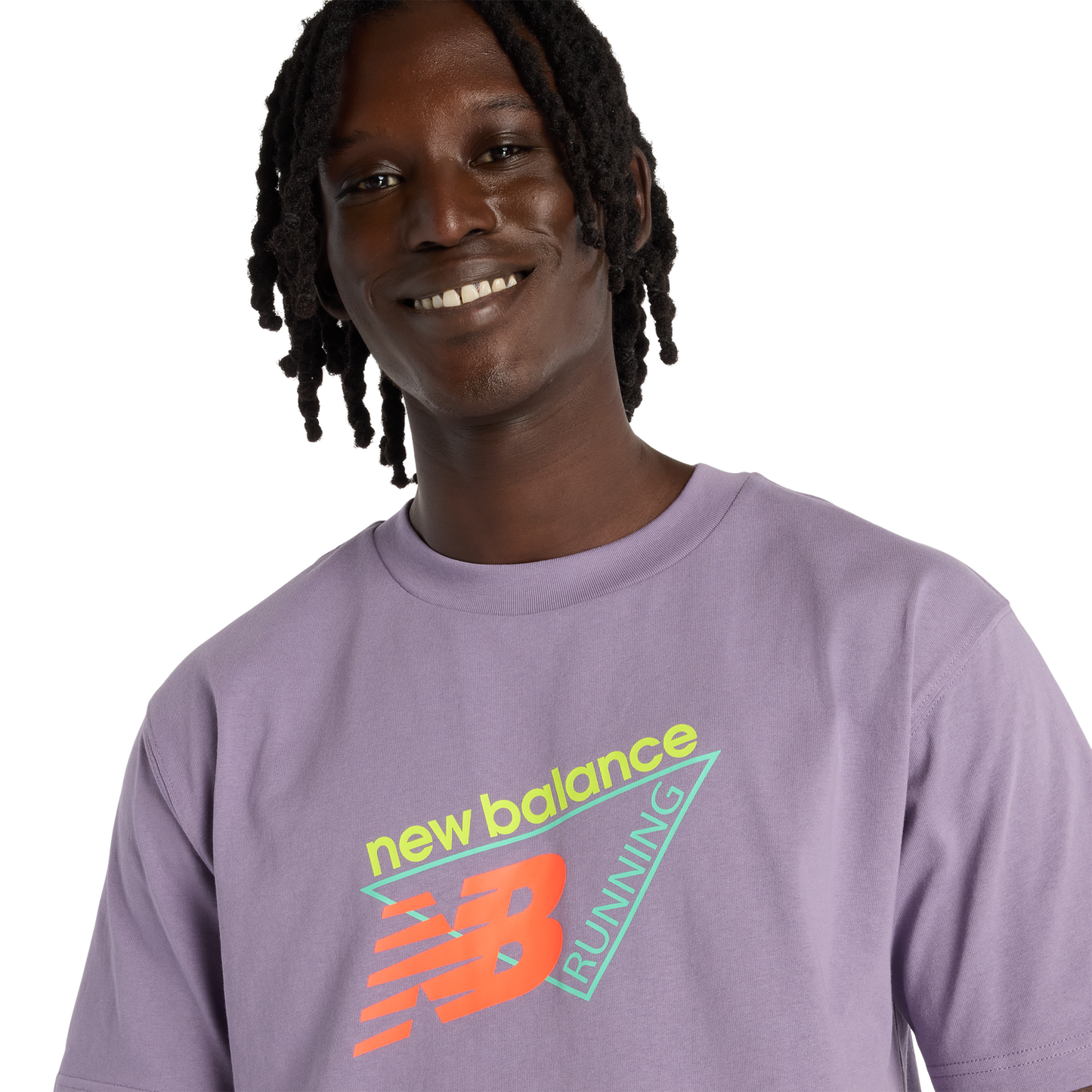 New Balance Classic Tri-Logo T-Shirt - Men's - Purple/Orange