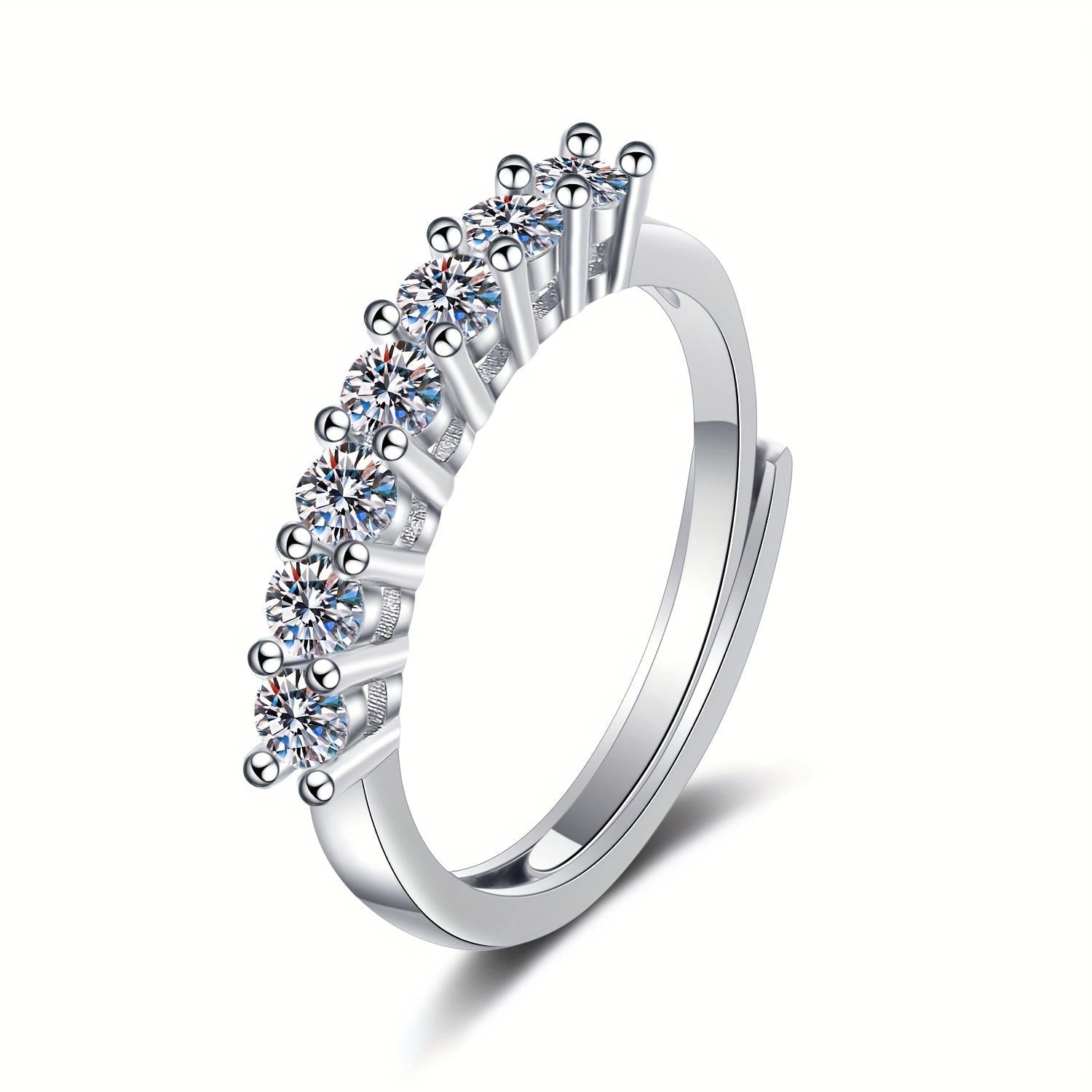 Sovereign™ 2.1CT Moissanite Eternity Ring 925 Silver.