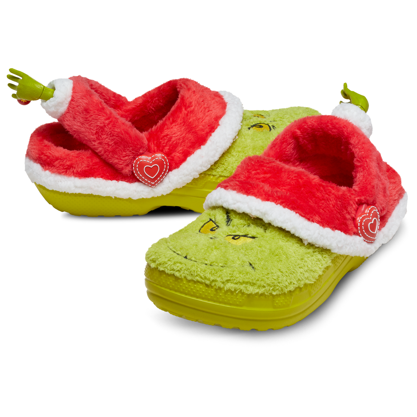 Crocs Grinch Classic Lined Clogs - Men's - Green/White/Red