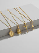 CHRISTIAN CHAIN SET | 18K Gold