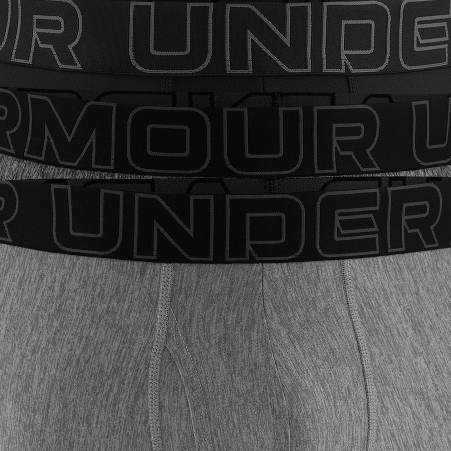 Under Armour Performance Tech Boxer Brief- Solid 9 IN 3PK - Men's - Castlerock/Steel/Black