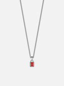 RED GEMSTONE CHAIN | Silver