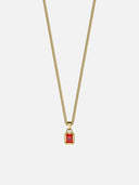 RED GEMSTONE CHAIN | 18K Gold