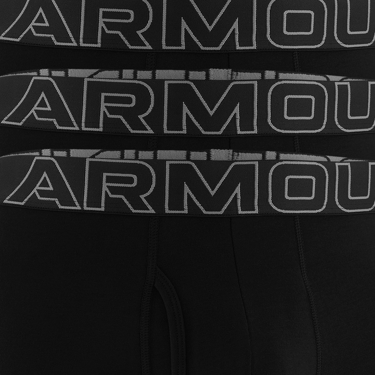Under Armour Performance Cotton Brief- Solid 6IN 3PK - Men's - Black/Black/Black