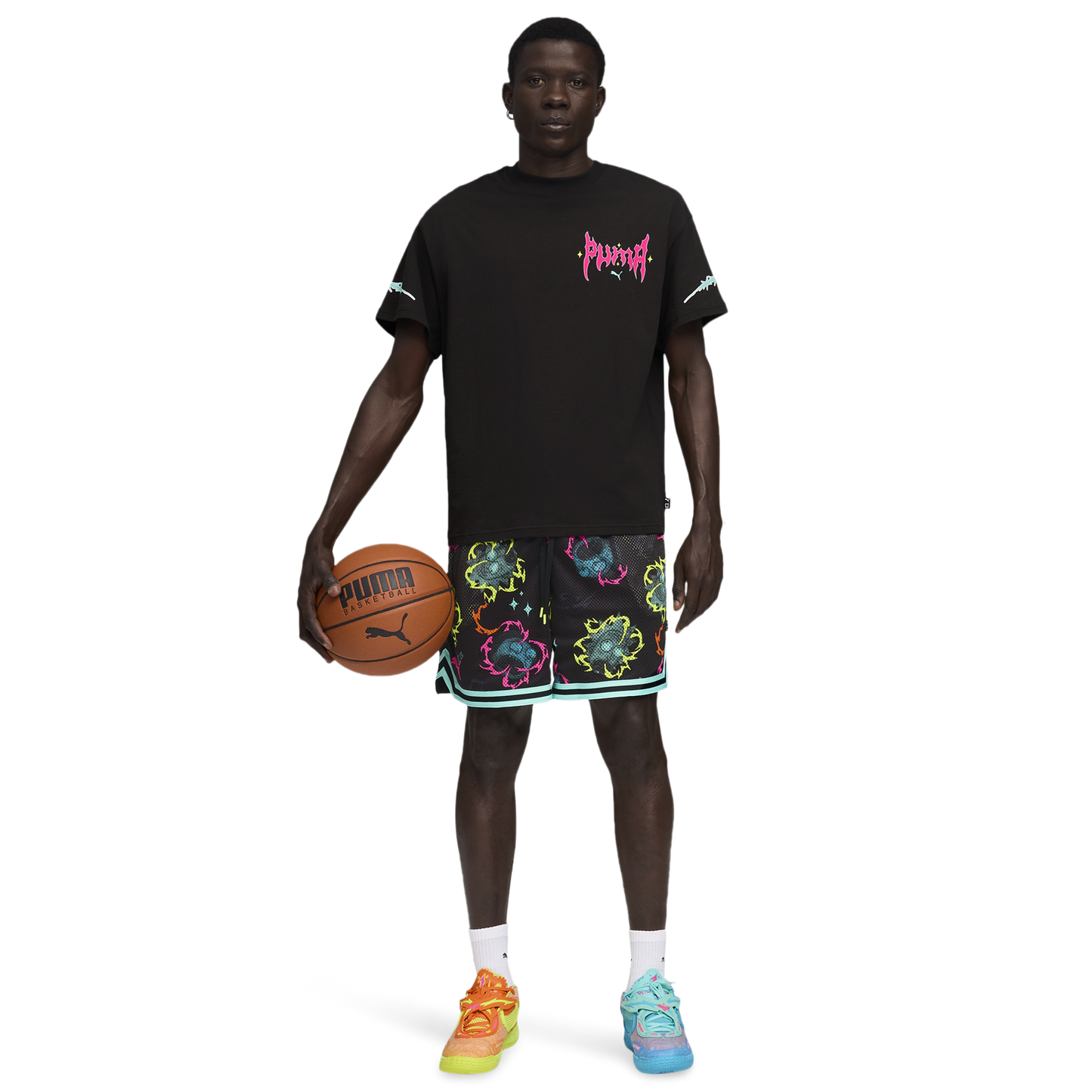 PUMA MB.05 Rick & Morty - Men's - Electric Peppermint/Rickie Orange/Blue