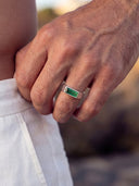 GREEN COMO RING | Silver