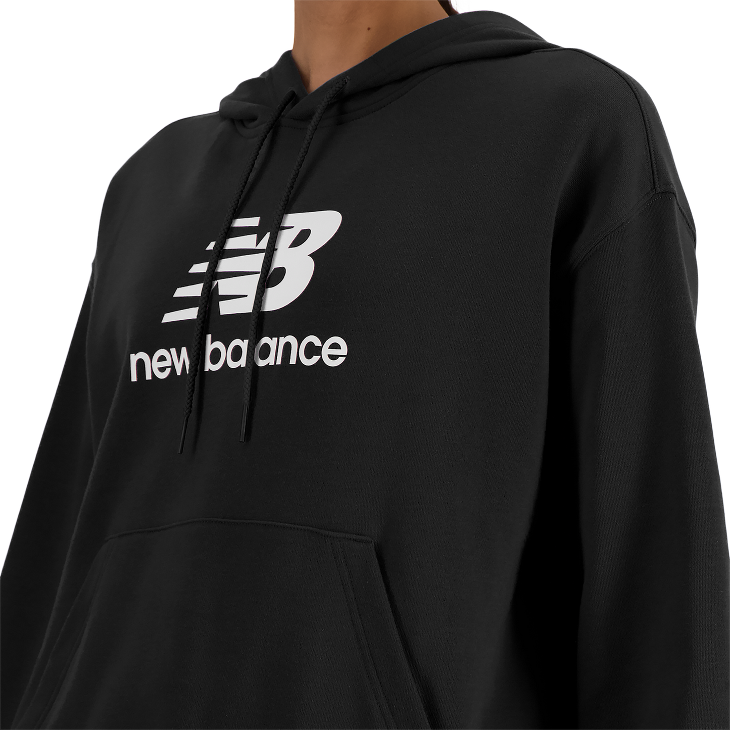 New Balance Sport Essentials Fleece Logo Hoodie - Women's - Black