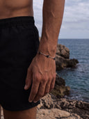 MIDNIGHT CLOVER BRACELET | Silver