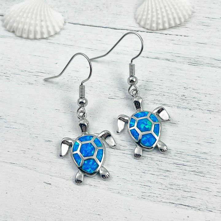 Opal Turtle Earrings - foto 7
