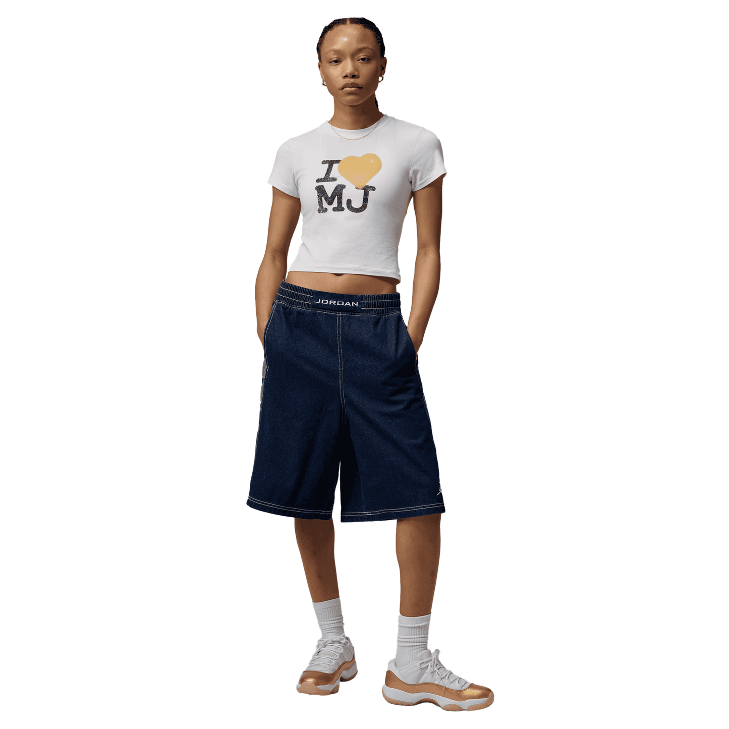 Jordan Retro 11 Low - Women's - White/Gold