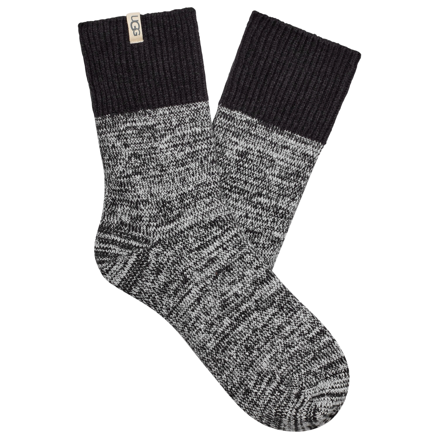 UGG Rib Knit Slouchy Quarter - Women's - Black
