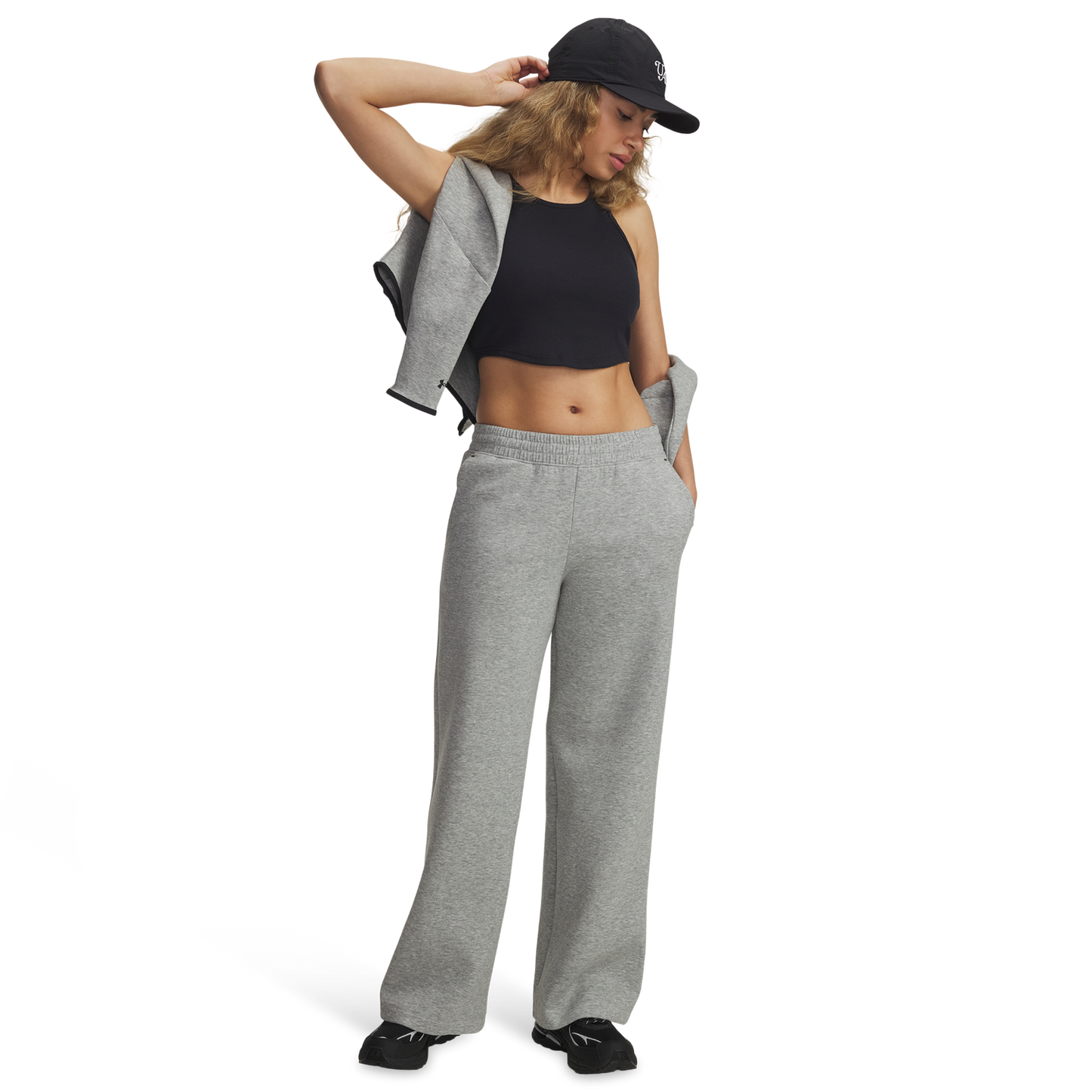 Under Armour Unstoppable Fleece Pant - Women's - Mod Gray/Black