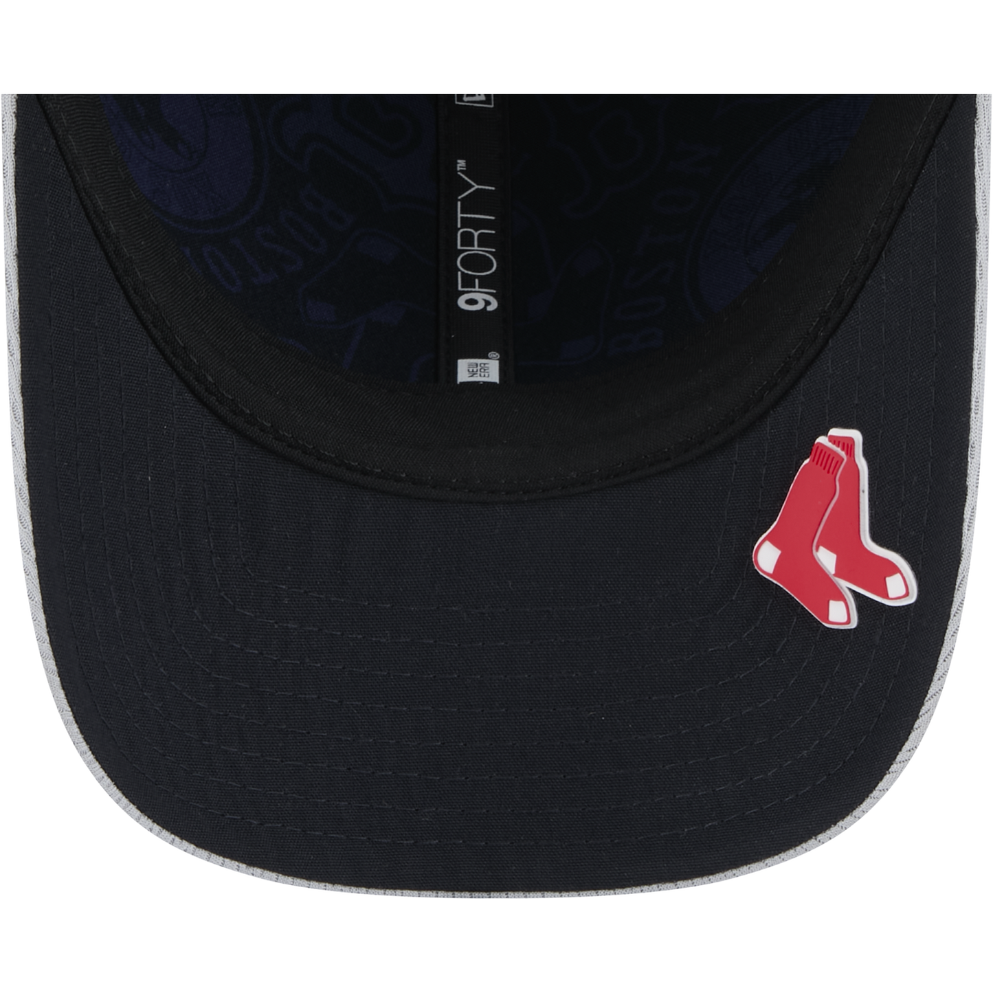 New Era Red Sox 9FORTY M-Crown Cap - Men's - Grey/Navy