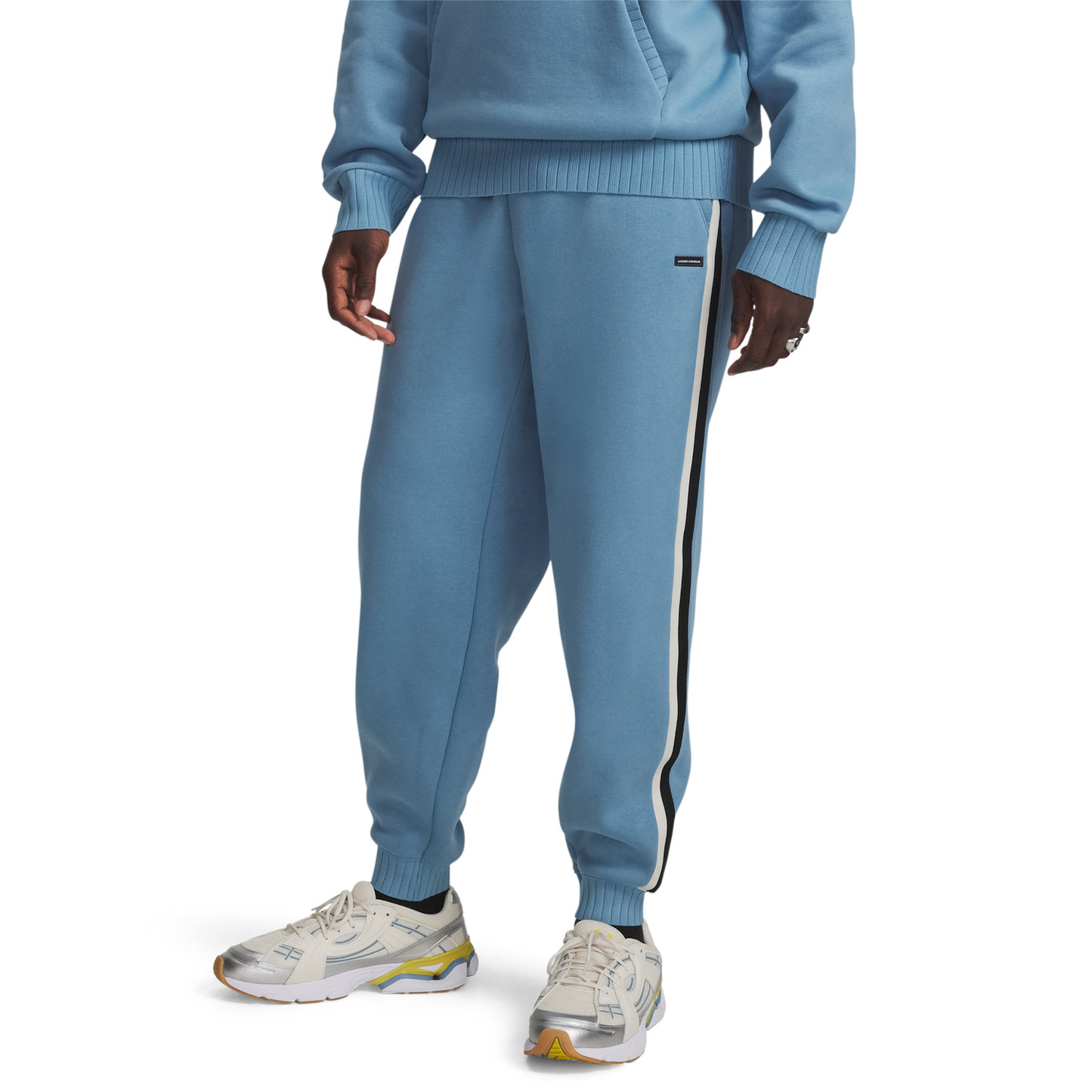 Under Armour Icon Heavy Rib Joggers - Men's - Blue Smoke/White