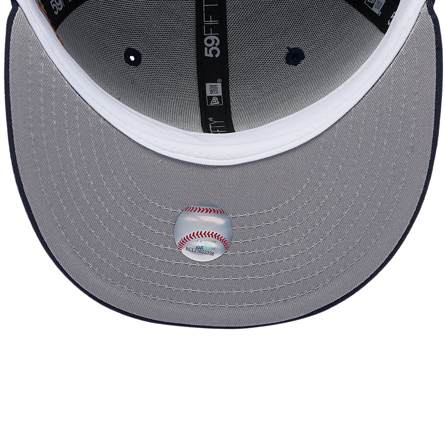 New Era Braves Planet Icon PC Cap - Men's - Navy/Orange