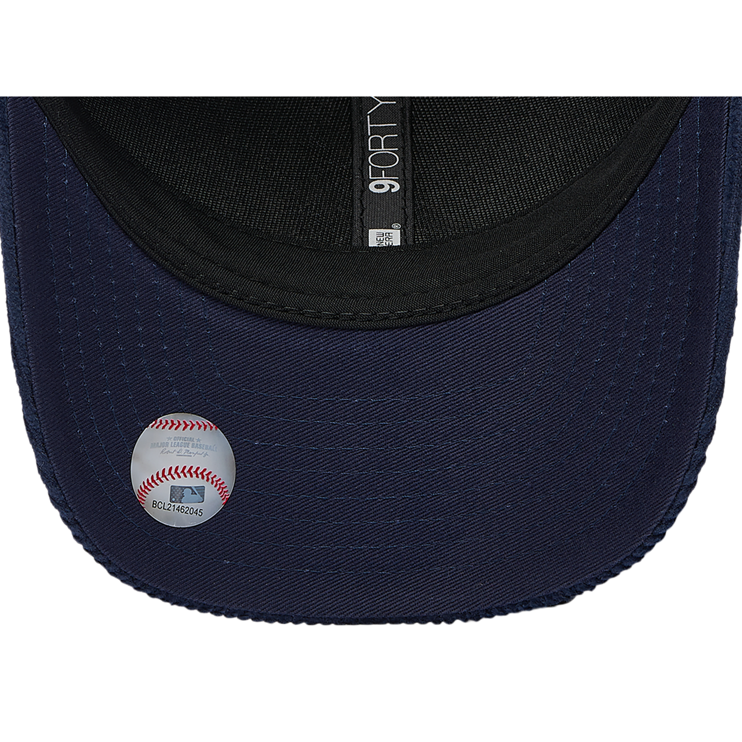 New Era Braves Cord 9FORTY Cap - Men's - Navy/White