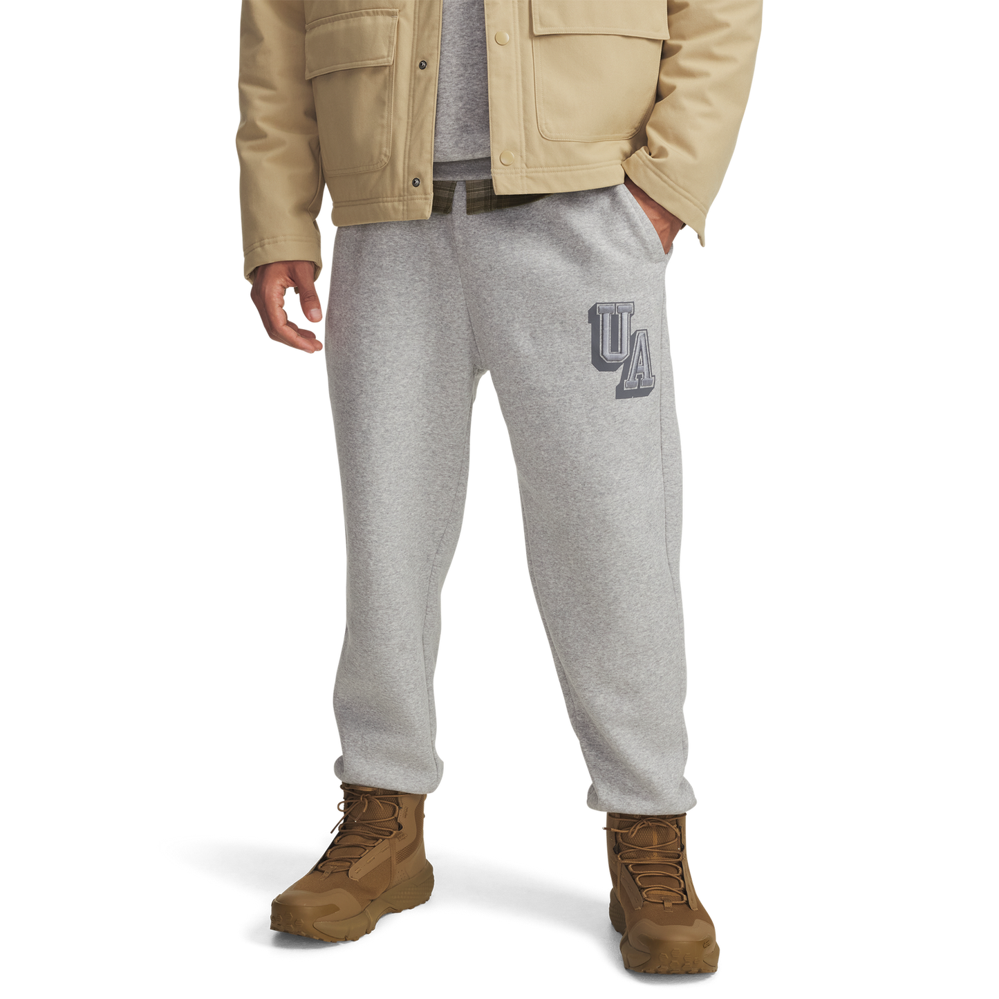 Under Armour Icon Fleece Graphic Joggers - Men's - Mod Gray/Black