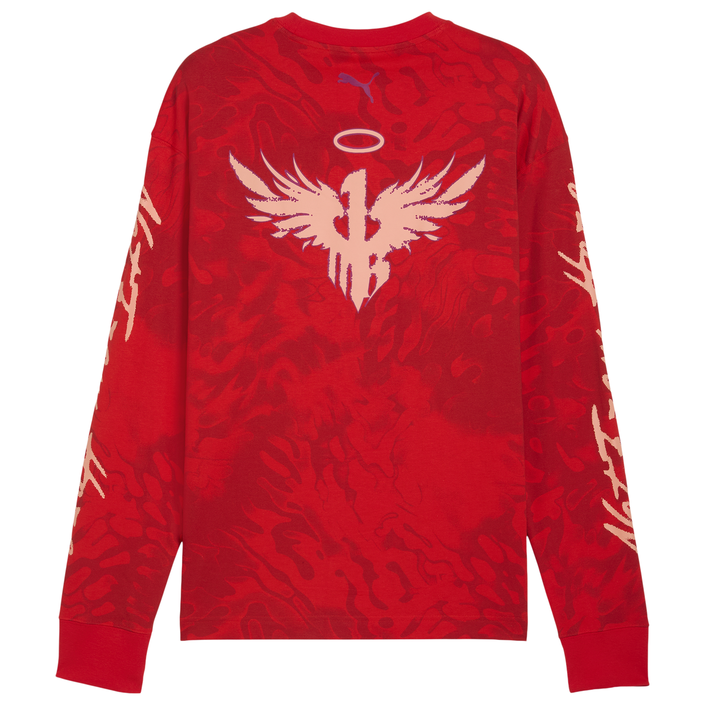 PUMA Lamelo Supernova Long Sleeve AOP Tee - Men's - Puma Red