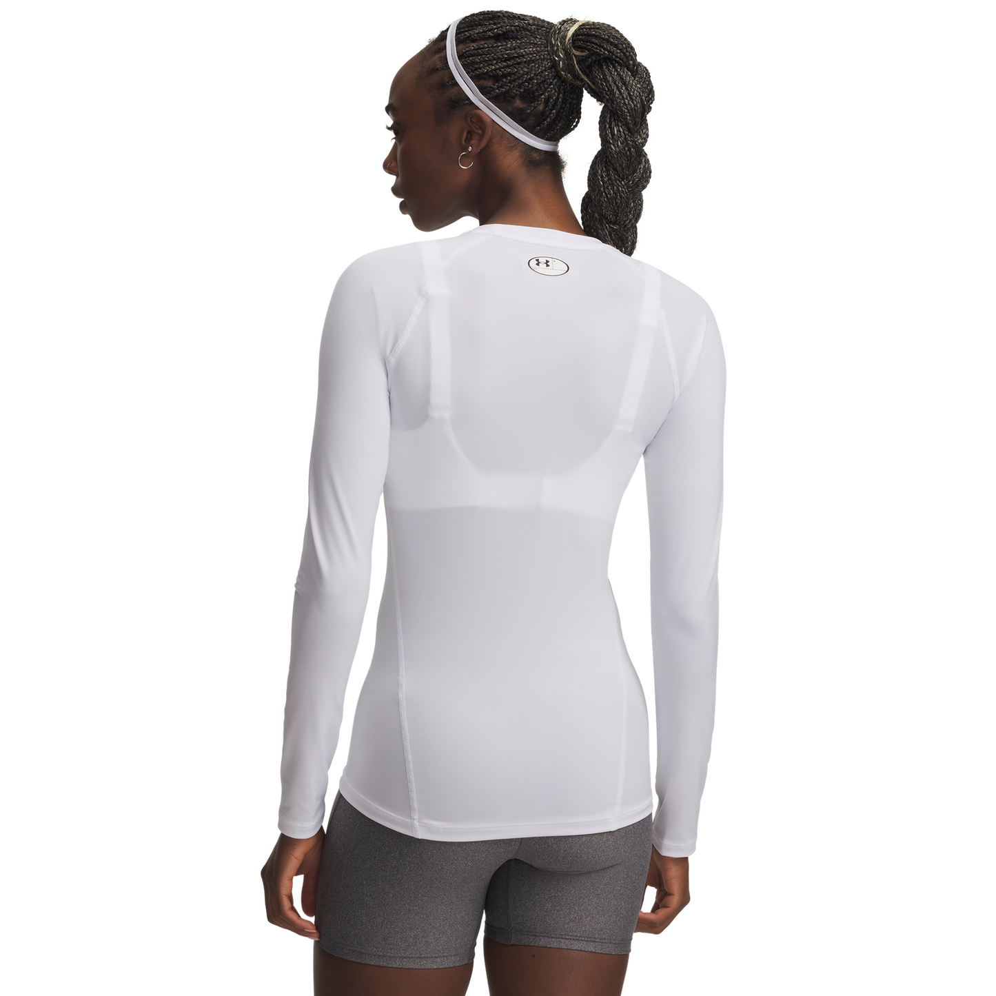 Under Armour HeatGear Authentics Comp LS - Women's - White/Gray