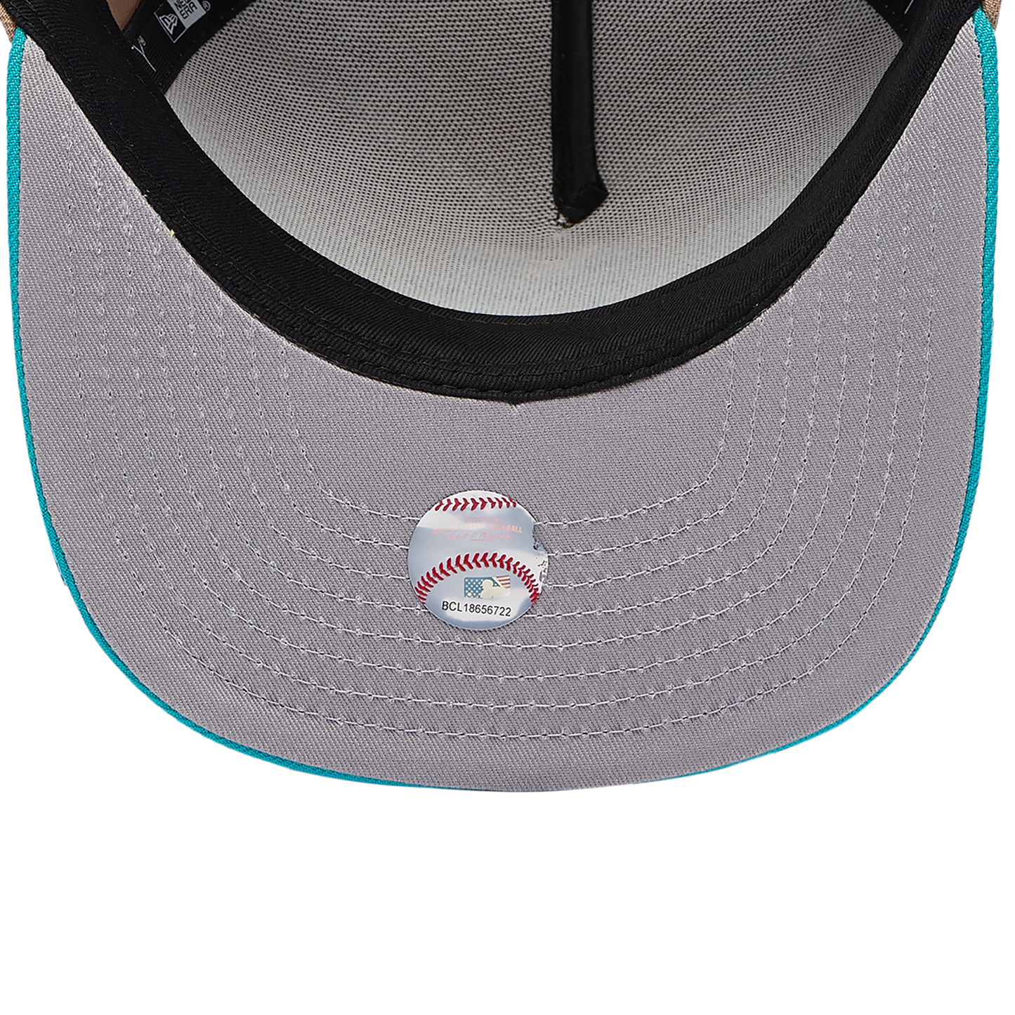 New Era Mets 9FIFTY A-Frame Curve 40th Cap - Men's - Camel/Teal