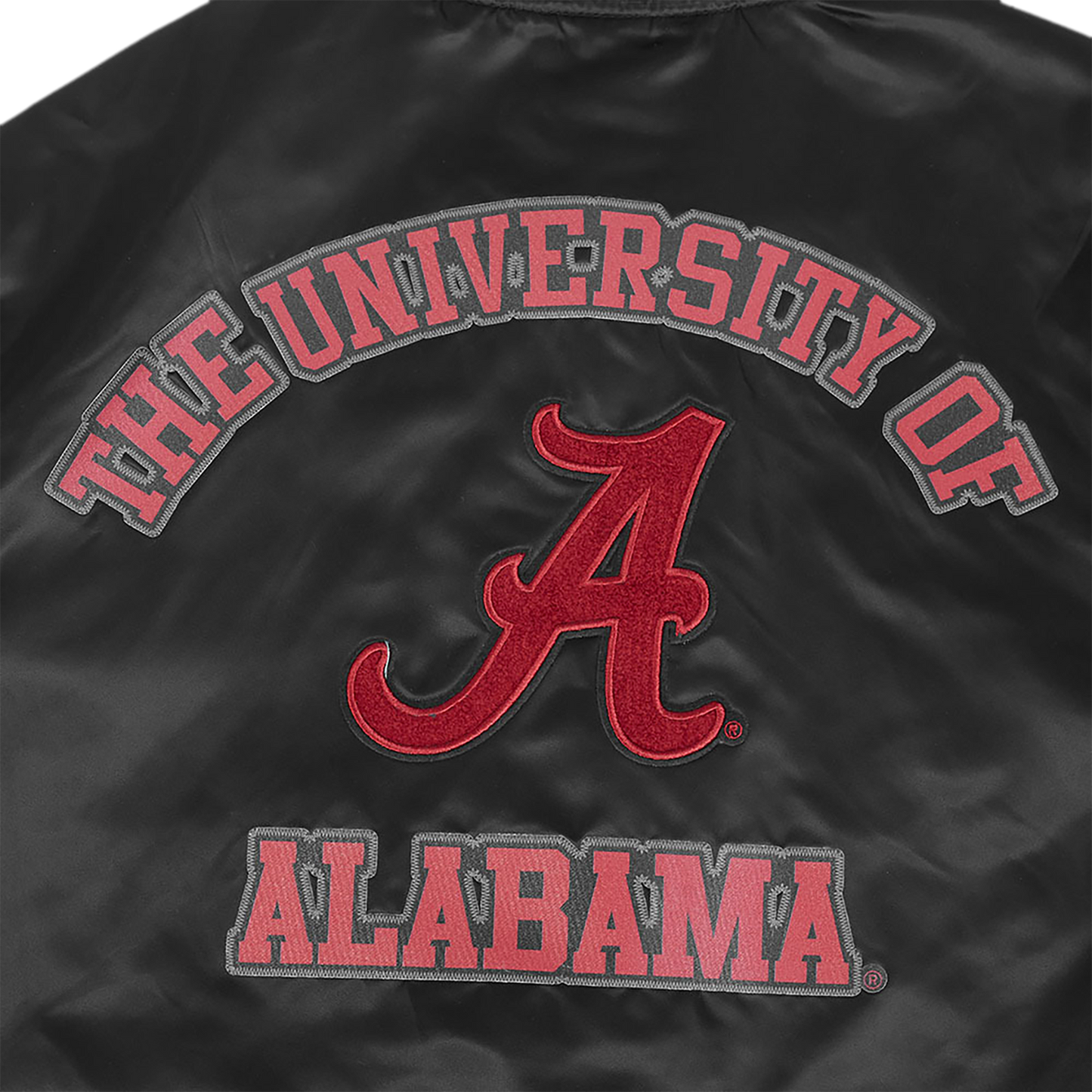Pro Standard Alabama Classic Satin Jacket - Men's - Black/Multi
