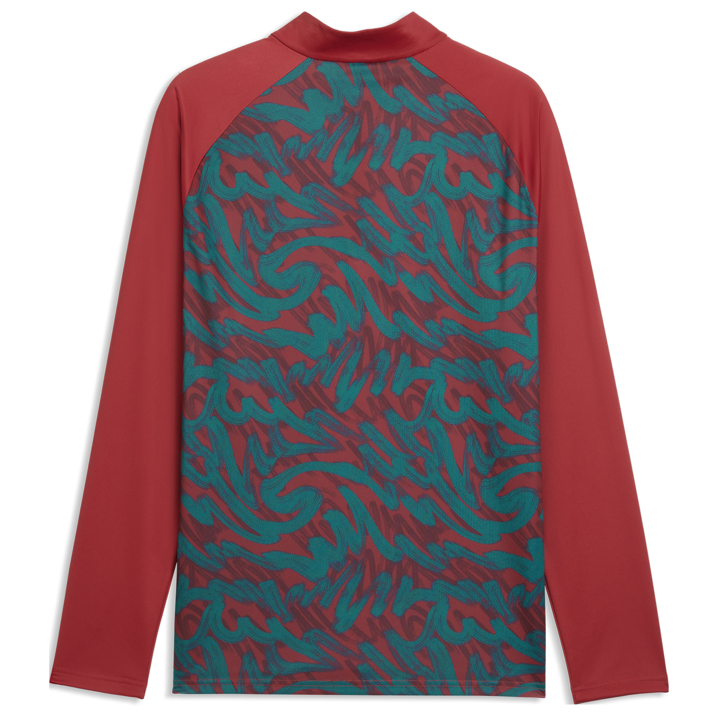 PUMA FPF Warm Up 1/4 Zip Top - Men's - Green Lagoon/Club Red