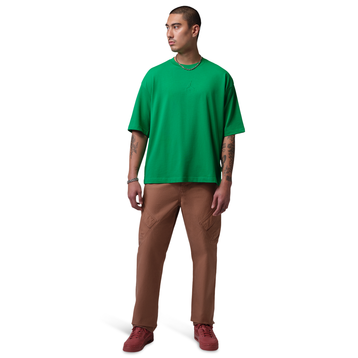 Jordan Brooklyn Oversized T-Shirt - Men's - Lucky Green/Lucky Green