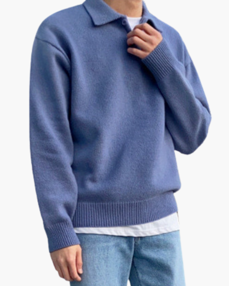 Woolen Button Half Zip - foto 5