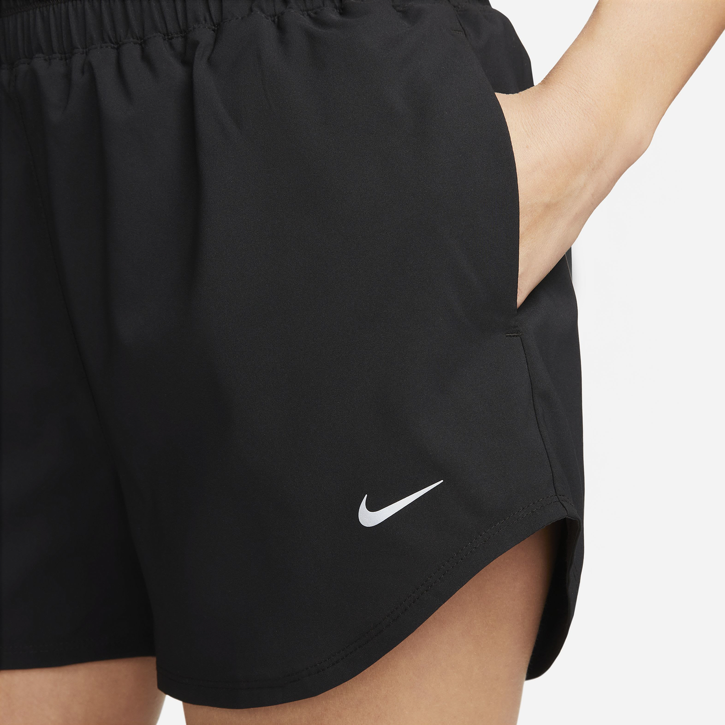 Nike One Ultra High Rise 3" DF Short - Women's - Black/Reflective Silver