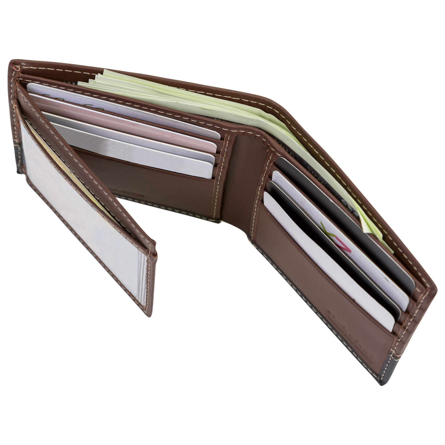 Timberland Hunter Two-Tone Leather Commuter Wallet - Men's - Black/Brown