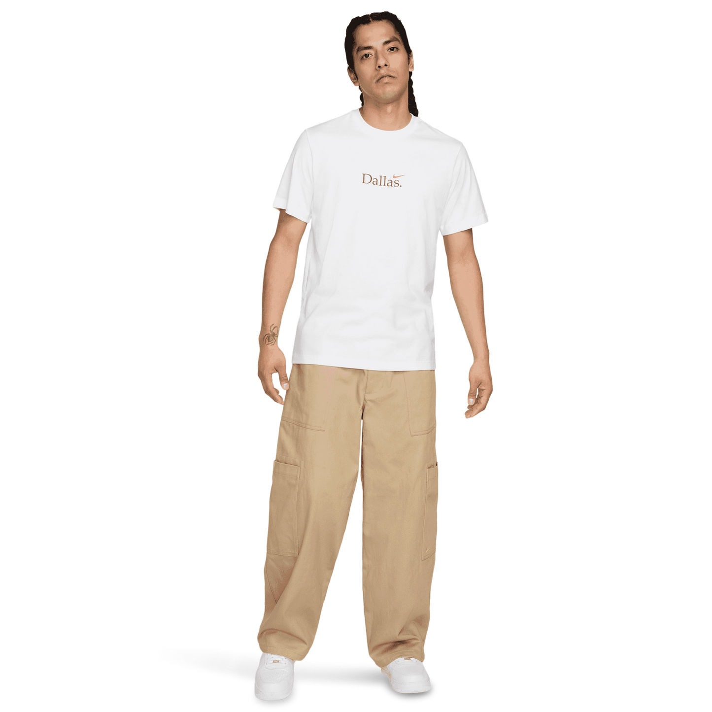 Nike Dallas Short Sleeve Crew T-Shirt - Men's - White/Cosmic Clay