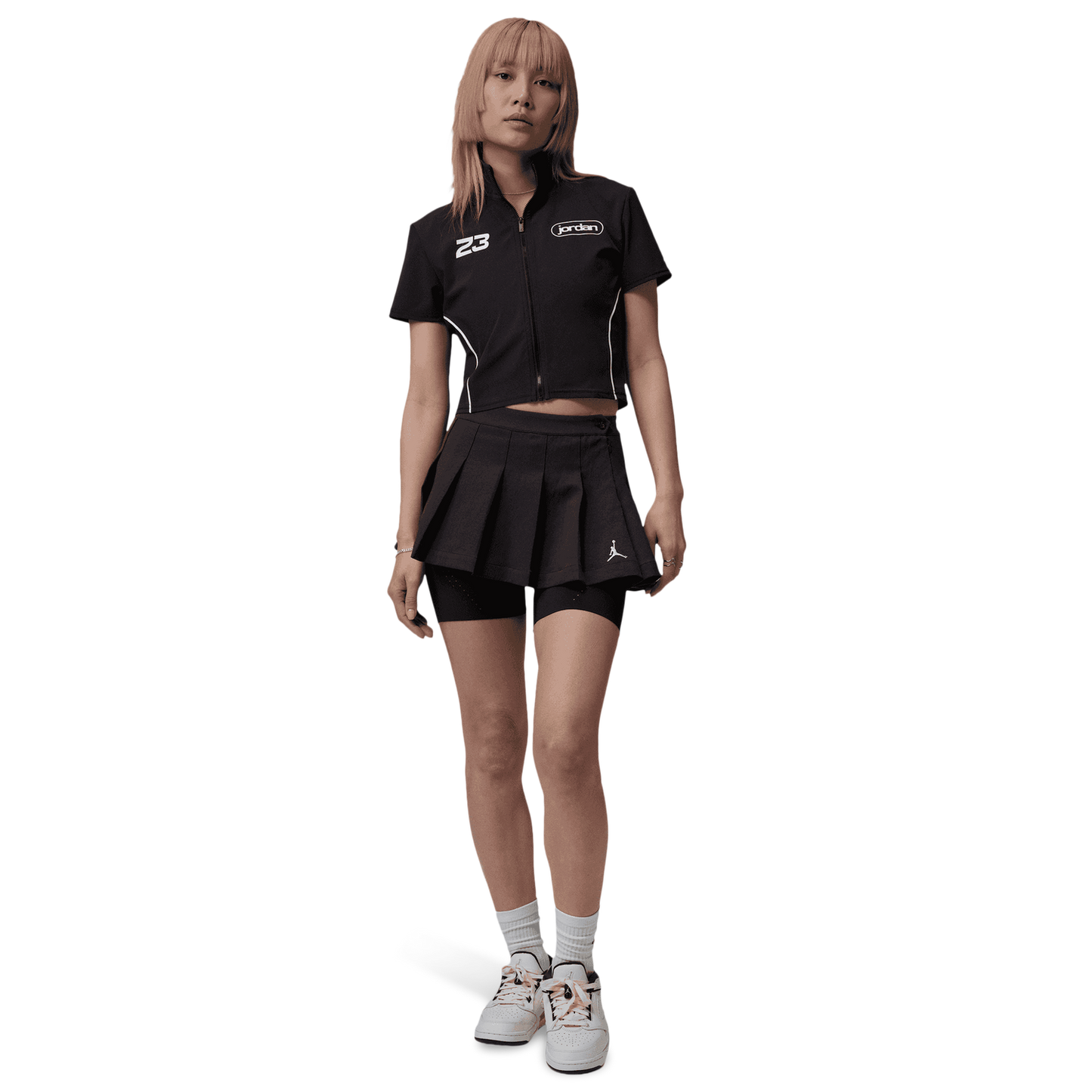 Jordan BRK Short Sleeve Full-Zip Graphic Top - Women's - White/Black