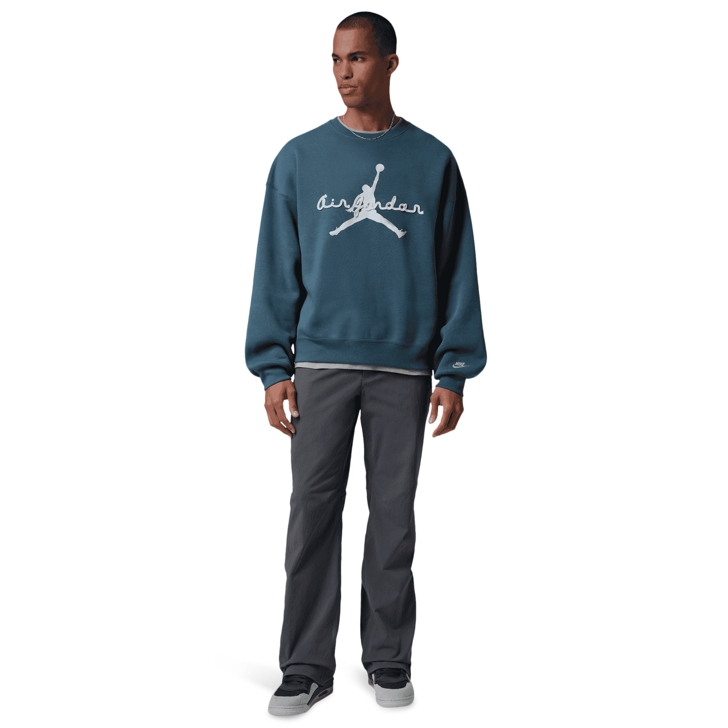 Jordan Brooklyn AJ6 Fleece Crew - Men's - Squadron Blue/Aura