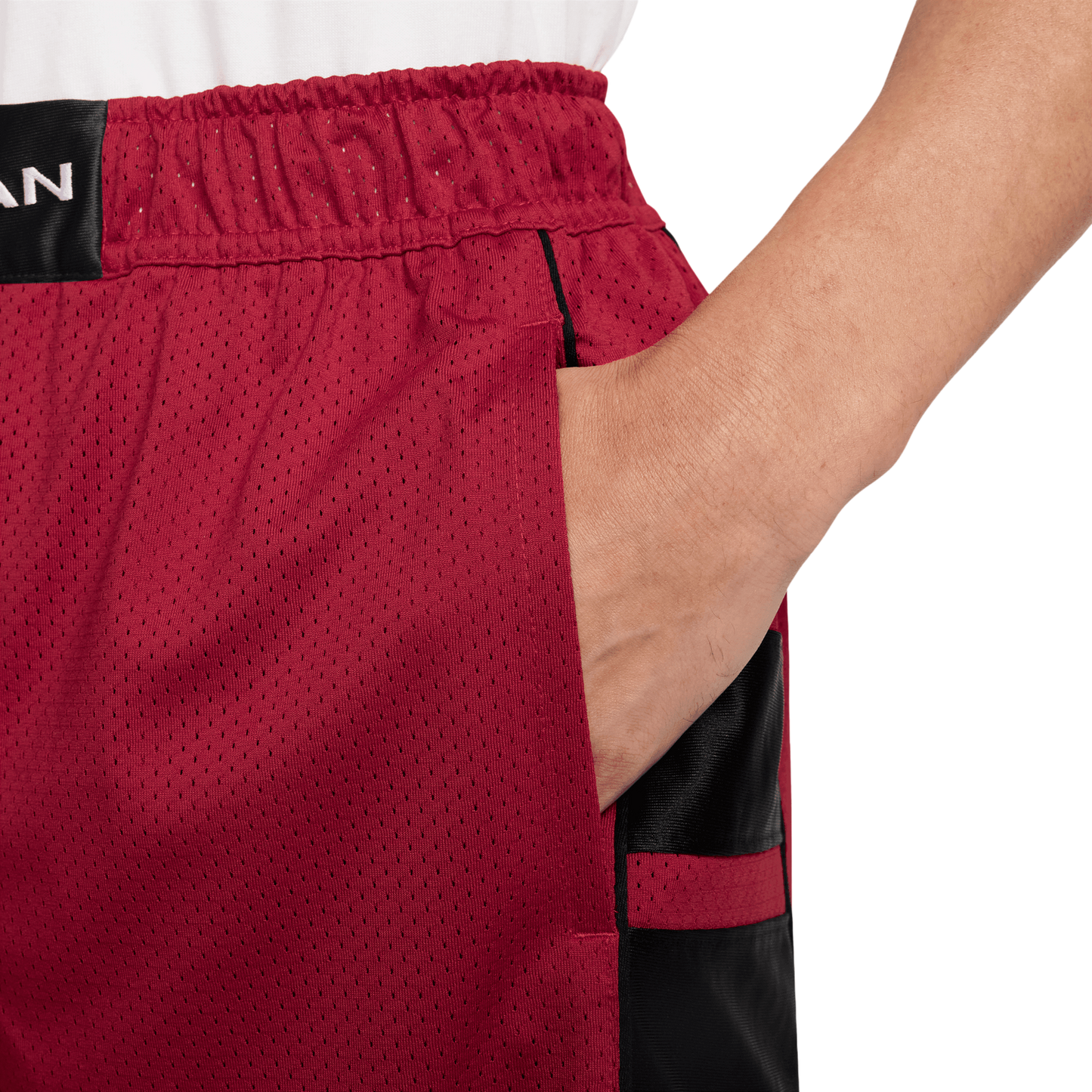 Jordan Mesh Brooklyn Cat Scratch Short - Men's - Gym Red/Black