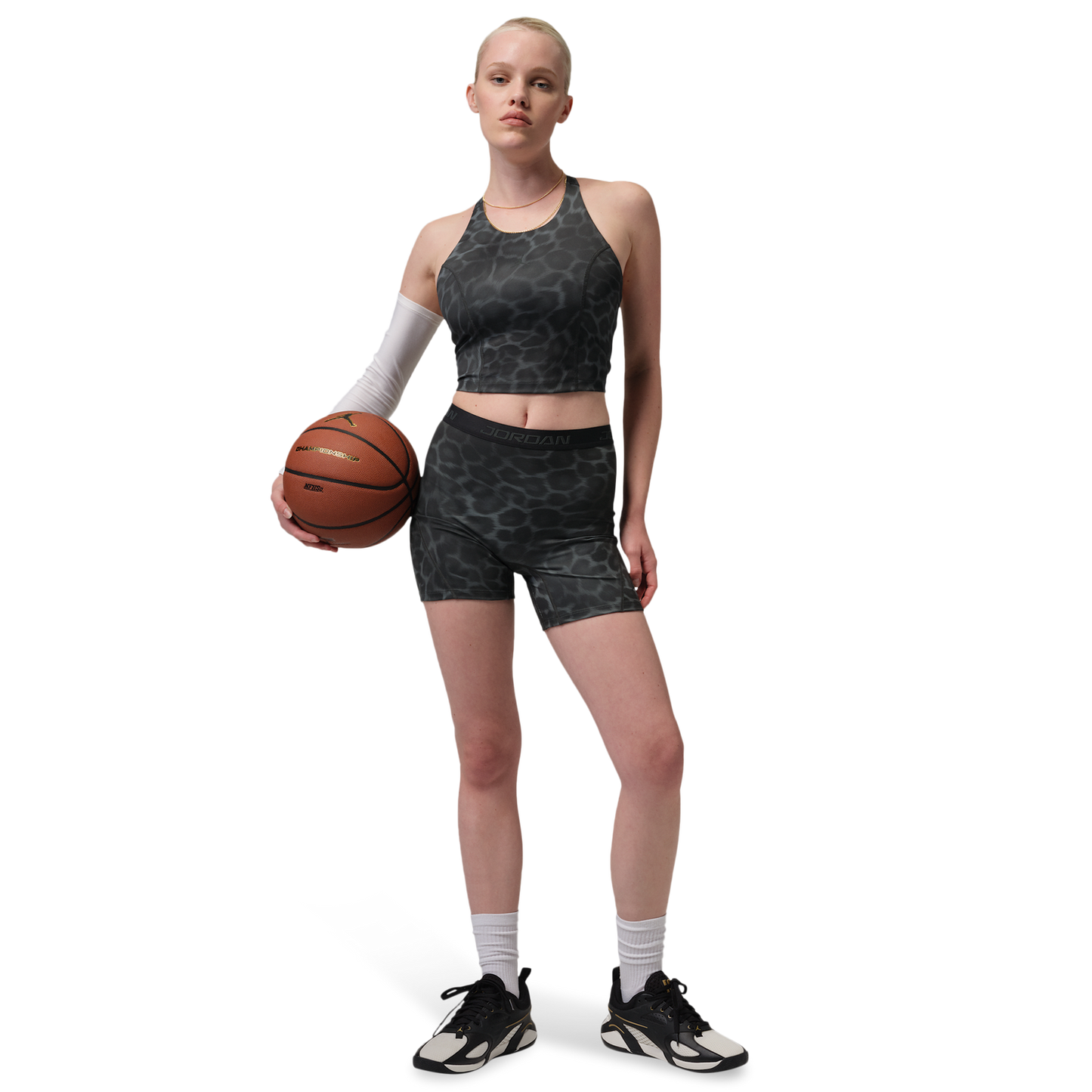 Jordan Sport Dri-FIT AOP Tank - Women's - Black/Black