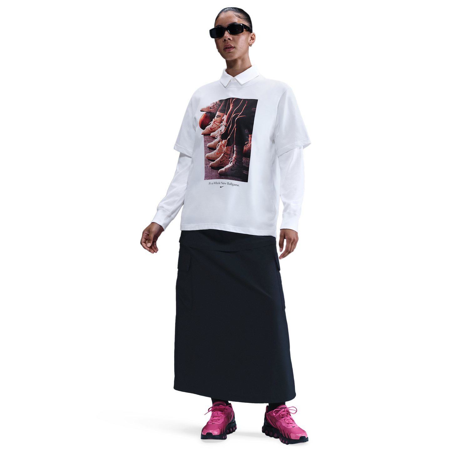 Nike Dri-FIT BB Photo Tee - Women's - White