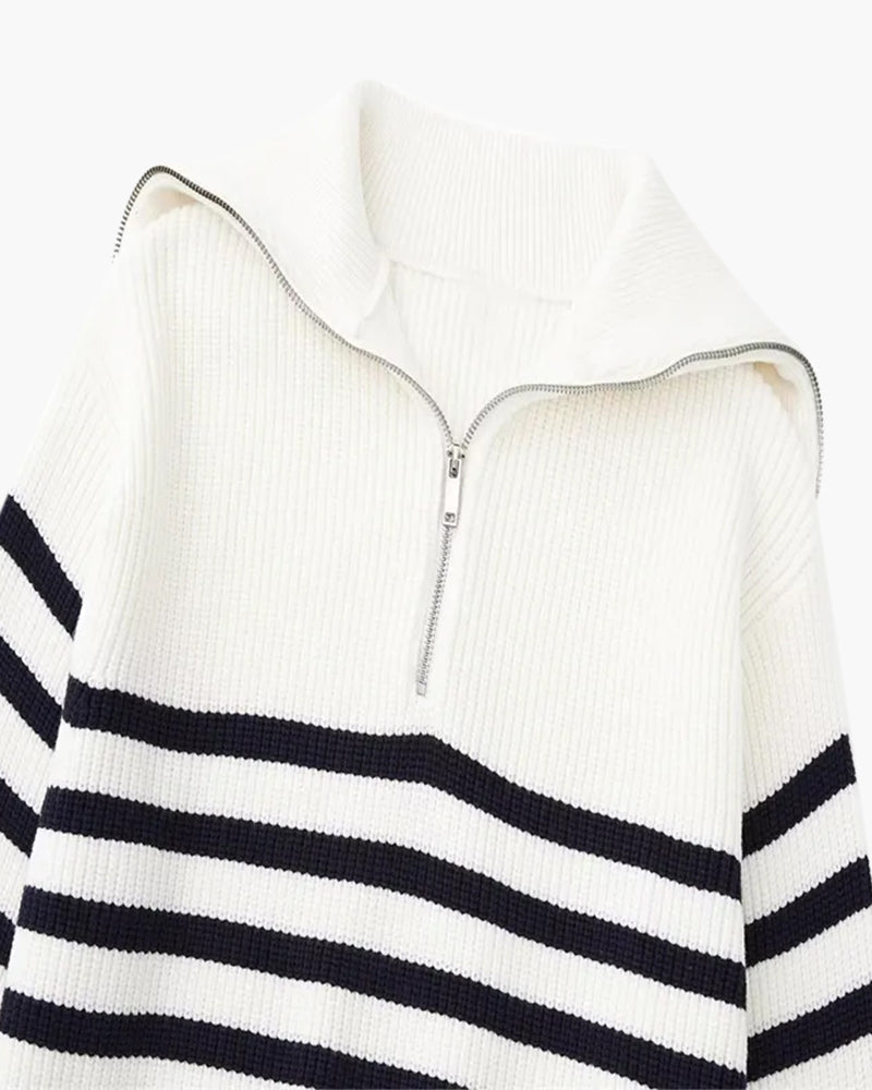 Striped Zip Up Sweater - foto 9