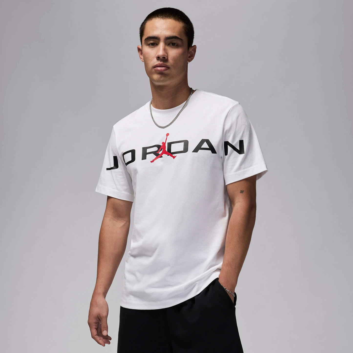 Jordan Air Stretch Short Sleeve Crew - Men's - Black/White/Red (H2358100)