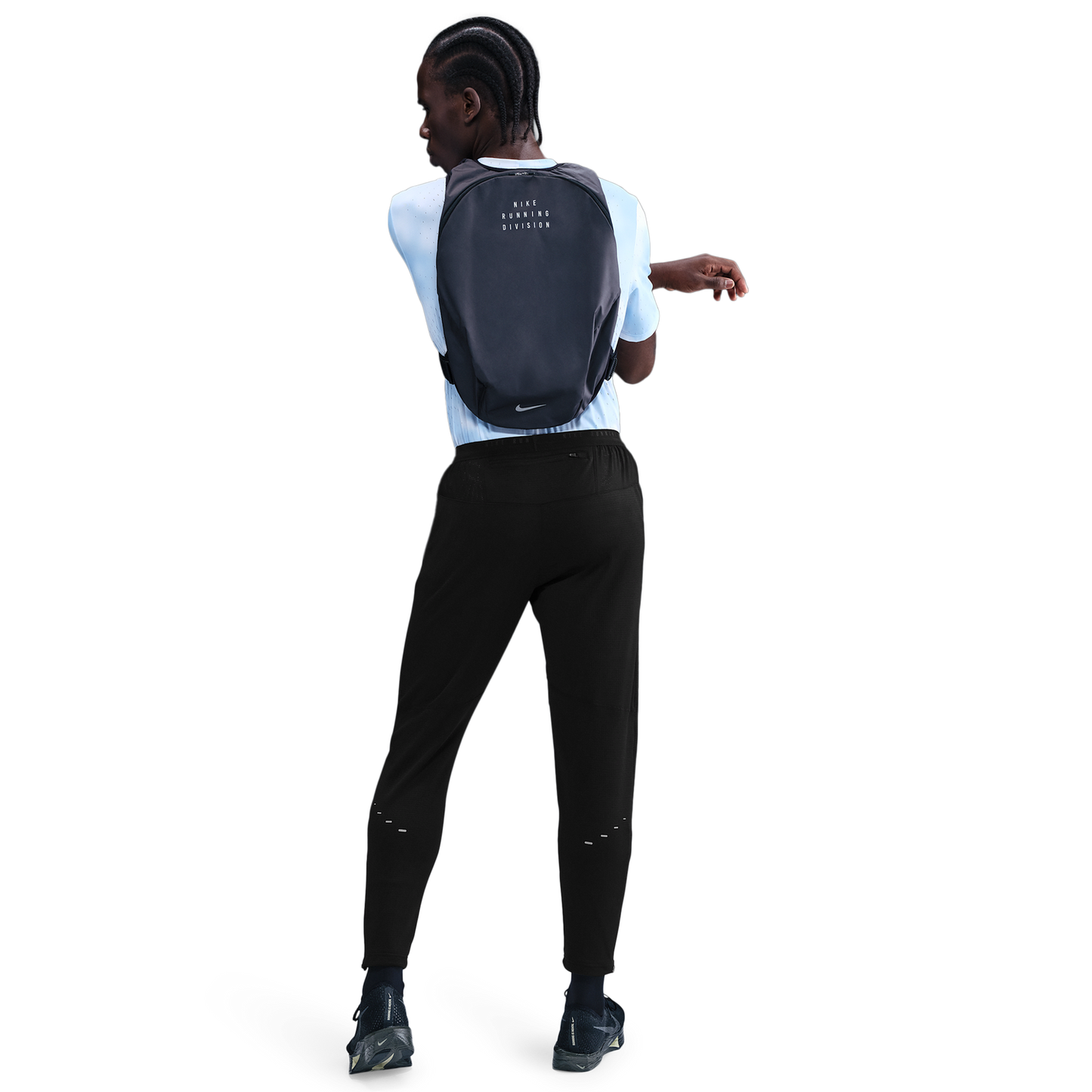 Nike Dri-FIT Stride Knit Pants - Men's - Black/Reflective Silver
