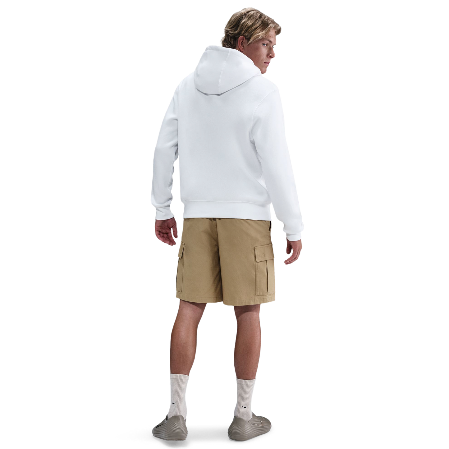 Nike LA Template Club BB Pullover Hoodie - Men's - White/Cosmic Clay