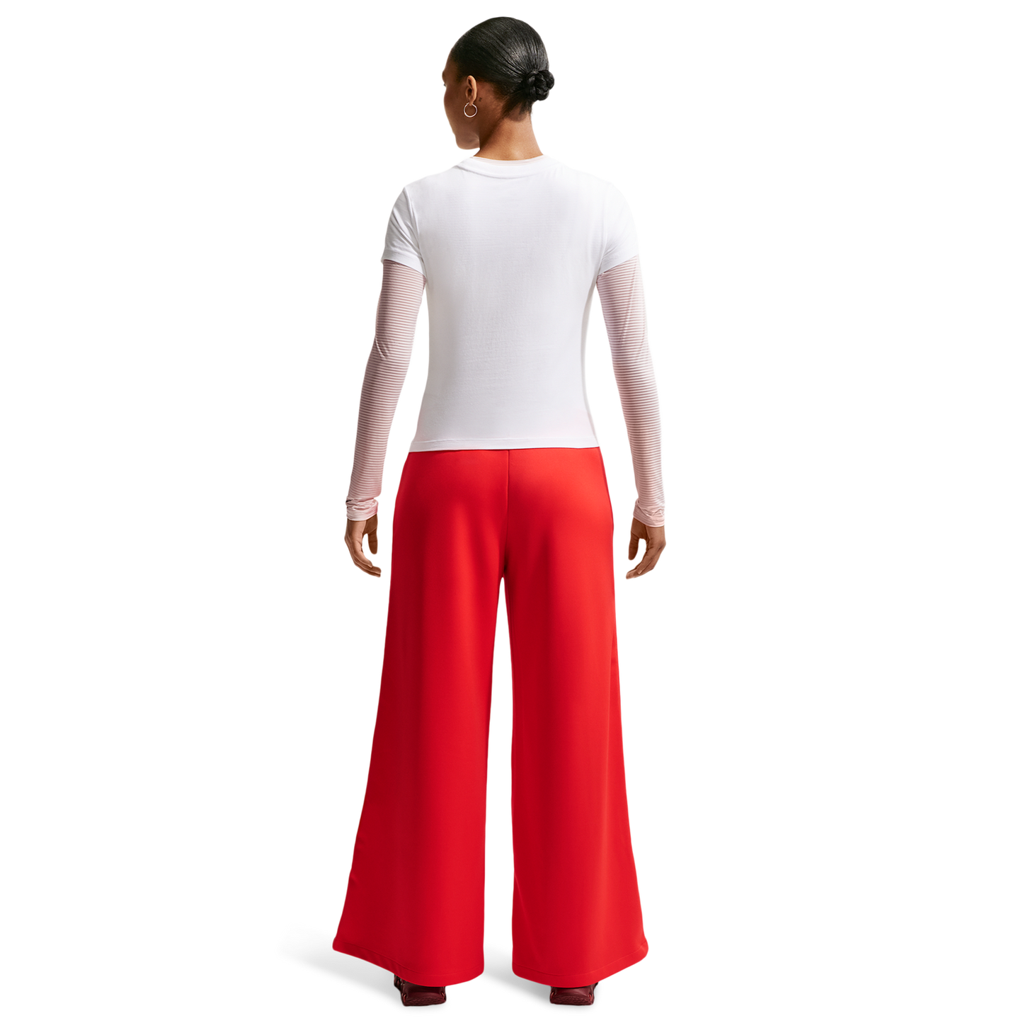 Nike NSW Wide Leg Track Pant - Women's - Lt Crimson/Sail