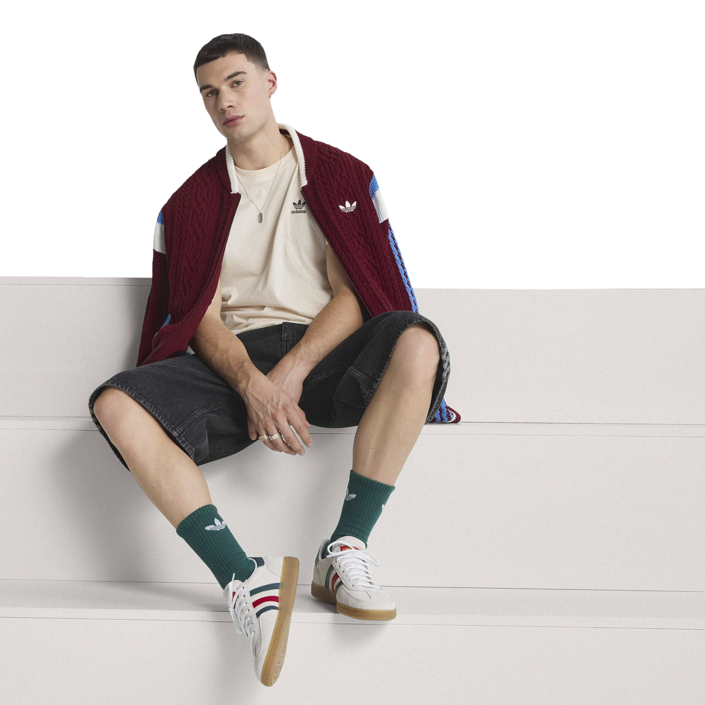 adidas Mexico Handball Spezial - Men's - White/Aurora Ivy/Better Scarlet